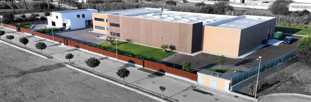 Aerial view of Hyteka's manufacturing site in San Marco di Castellabate, Italy